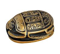 Leisurealeaneag Amulette Scarabée égyptienne classique Décoration pour salon Cadeau de collection 7 x 5 x 2,5 cm Doré