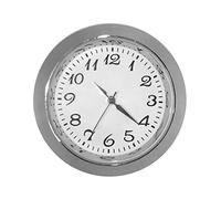 Leisurealeaneag Horloge ronde à insérer - Cadran d'horloge pour diamètre de trou de 3,5 cm - Argenté - 35 mm