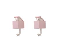 Leisurealeaneag Lot de 2 crochets muraux décoratifs pour sac, porte-manteau pour entrée, maison, bureau, rose, 10,5 x 5 x 4,5 cm