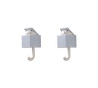 Leisurealeaneag Lot de 2 crochets muraux décoratifs pour sac, porte-manteau pour entrée, maison, bureau, gris, bleu, 10,5 x 5 x 4,5 cm