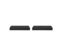 Leisurealeaneag Lot de 2 housses de coussin en cuir synthétique respirant pour camping-car, causeuse, canapé, salon 2 places, noir