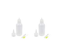 Leisurealeaneag Lot de 2 petits flacons applicateurs de colle à pointe aiguille avec couvercle pour outils de bricolage, loisirs créatifs