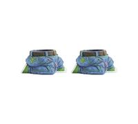 Leisurealeaneag Lot de 2 pots de fleurs en résine pour décoration de jardin