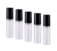 Leisurealeaneag Lot de 5 flacons vides pour gloss à lèvres et huile de cils 2 ml, noir transparent, style 7