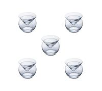 Leisurealeaneag Lot de 5 verres à vin en cristal glacé mixologie moléculaire pour bar, maison, fête, 150 ml