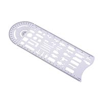 Leisurealeaneag Règle géométrique pour dessin, école, bureau, outil de mesure, règle de rédaction