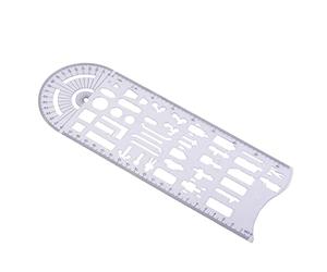 Leisurealeaneag Règle géométrique pour dessin, école, bureau, outil de mesure, règle de rédaction