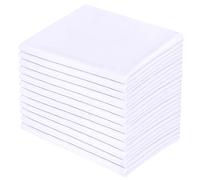 LEISUREWEEK Lot de 12 taies d'oreiller Blanches de qualité supérieure pour Grand lit Standard, en Microfibre brossée Douce 1800 Fils, hypoallergénique, Infroissable, Fer à Coudre, 1 douzaine de taies