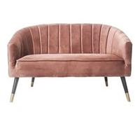 Leitmotiv - Canapé art déco en velours Royal - 2 Places - Rose - Royal Rose