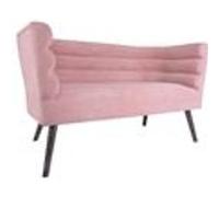 Leitmotiv - Canapé design en velours et bois Explicit Rose poudré Rose poudré G