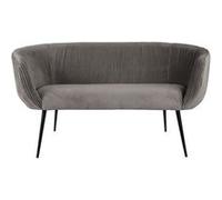 Leitmotiv - Canapé en velours Majestic - 2 Places - Gris gris G