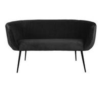 Leitmotiv - Canapé en velours Majestic - 2 Places - Noir noir G