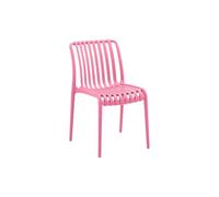 Leitmotiv Chaise Garbo - Rose vif - 58 x 41 x 79 cm - Autre - Plastique - Fauteuil moderne pour salon et chambre à coucher - Fauteuil de salon