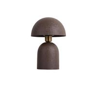 Leitmotiv [DL] Lampe de table Boaz en fer texturé marron chocolat