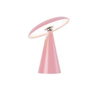 Leitmotiv Lampe de table Phoebe Led - Rose clair - Ø 23 cm - Ronde - Mélamine - Lampe de table pour salon et chambre à coucher - Lampe de table moderne