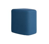 Leitmotiv Pouf rétro en maille - Bleu cobalt - 36 x 36 x 36 cm - Autre - Plastique - Tabouret - Coussin d'assise - Repose-pieds