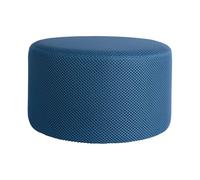 Leitmotiv Pouf rétro en maille - Bleu cobalt - Ø50cm - Rond - Plastique - Tabouret - Coussin d'assise - Repose-pieds