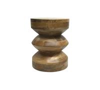 Leitmotiv Table d'appoint Cegador - Naturel - 35x35x45cm - Ronde - Bois - Petite table - Table basse - Table de chevet - Table de canapé - Convient pour le salon et la chambre à coucher