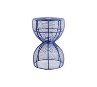 Leitmotiv Table d'appoint Cuerda Doble - Bleu cobalt - 30x30x41cm - Autre - Métal - Petite table - Table basse - Table de chevet - Table de canapé - Convient pour le salon et la chambre à coucher