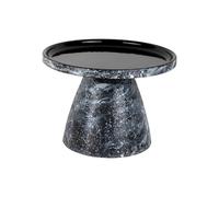 Leitmotiv Table d'appoint Mosaic Marble - Noir - 42x42x29cm - Ronde - Métal - Petite table - Table basse - Table de chevet - Table de canapé - Convient pour le salon et la chambre à coucher