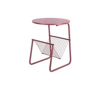 Leitmotiv Table d'appoint Riqueza Revista - Bordeaux - 40x40x49cm - Autre - Métal - Petite table - Table basse - Table de chevet - Table de canapé - Convient pour le salon et la chambre à coucher