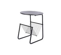 Leitmotiv Table d'appoint Riqueza Revista - Noir - 40x40x49cm - Autre - Métal - Petite table - Table basse - Table de chevet - Table de canapé - Convient pour le salon et la chambre à coucher