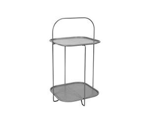 LEITMOTIV Table d'Appoint Trays Métal Gris