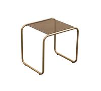 Leitmotiv Ventana - Table d'appoint - Moka - 50 x 40 x 45 cm - Carré - Métal - Table basse - Table basse - Petite table pour salon et chambre à coucher