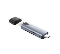 Leitor de Cartão 2 em 1 Type-C/USB 3.0 TF/SD Alta Velocidade para PC Laptop Câmeras Acessórios