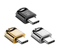 Leitor de Cartão Micro-SD USB C, Adaptador TF/Cartão Memória 3 Pacotes, OTG Portátil para , Laptops