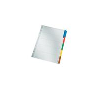 Leits Intercalaires En Carton, Blanc, A4, 5 Divisions, Gris