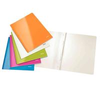 Leitz 10 X Chemise À Lamelle Wow , Format A4, En Carton, Bleu