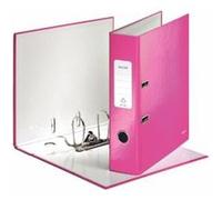Leitz 10050023 wow classeur à levier en carton format a4 600 feuilles etiquette de 80 mm- rose brillant