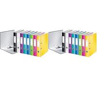 LEITZ 10061099 - Archivador de palanca carton forrado WOW 180º A4 Lomo 50 mm. colores surtidos (pack 10 ud.), coleurs assorties (Lot de 2)