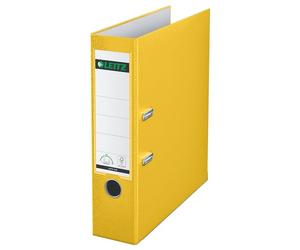 Leitz - 10105015 - Classeur à levier en carton - Format A4 - 600 feuilles - Etiquette 190 mm - Lot de 1 - Jaune