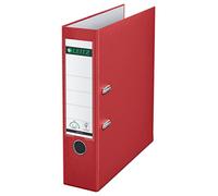 Leitz - 10105025 - Classeur à levier en carton - Format A4 - 600 feuilles - Etiquette 190 mm - Lot de 1 - Rouge