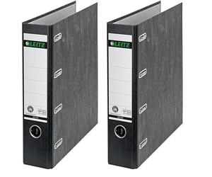 Leitz 10920000 Classeur Double Levier pour 2 x A5 Orientation Paysage - Noir (Lot de 2)