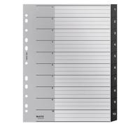 Leitz 12080000 Intercalaire De Classement Onglet Avec Index Numérique Polypropylène (Pp) Noir Et Blanc