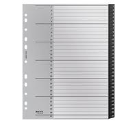 Leitz 12180000 Intercalaire De Classement Onglet Avec Index Numérique Polypropylène (Pp) Noir Et Blanc