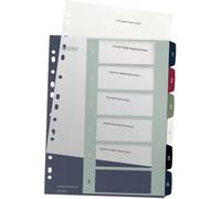Leitz 1236 Style Répertoire DIN A4 1-6 polypropylène multicolore 6 onglets extra-large, imprimable 1236-00-00