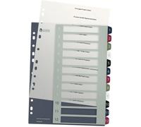 Leitz 1238 Style Répertoire DIN A4 1-12 polypropylène multicolore 12 onglets extra-large, imprimable 1238-00-00
