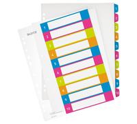 Leitz 12430000 Intercalaire De Classement Onglet Avec Index Numérique Polypropylène (Pp) Multicolore