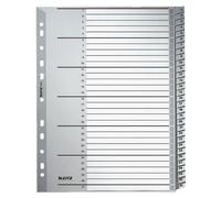 Leitz 12810000 Intercalaire De Classement Onglet Avec Index Numérique Carton Gris