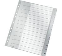Leitz 1282-00-00 1282 Répertoire à numéros - 1-12, PP, A4 grande largeur, 12 feuilles, gris