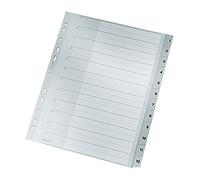 Leitz 1282 Répertoire DIN A4, extra-large 1-12 polypropylène gris 12 onglets 12820000