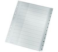 Leitz 12820000 Intercalaire De Classement Onglet Avec Index Numérique Carton Gris
