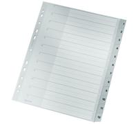 Leitz 12820000 Intercalaire De Classement Onglet Avec Index Numérique Carton Gris