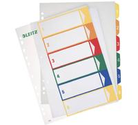 Leitz 12920000 Répertoire DIN A4, extra-large 1-6 polypropylène multicolore 6 onglets imprimable 12920000