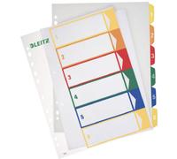 Leitz 12920000 Répertoire DIN A4, extra-large 1-6 polypropylène multicolore 6 onglets imprimable 12920000