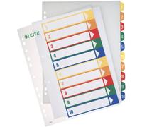 Leitz 12930000 Répertoire DIN A4, extra-large 1-10 polypropylène multicolore 10 onglets imprimable 12930000